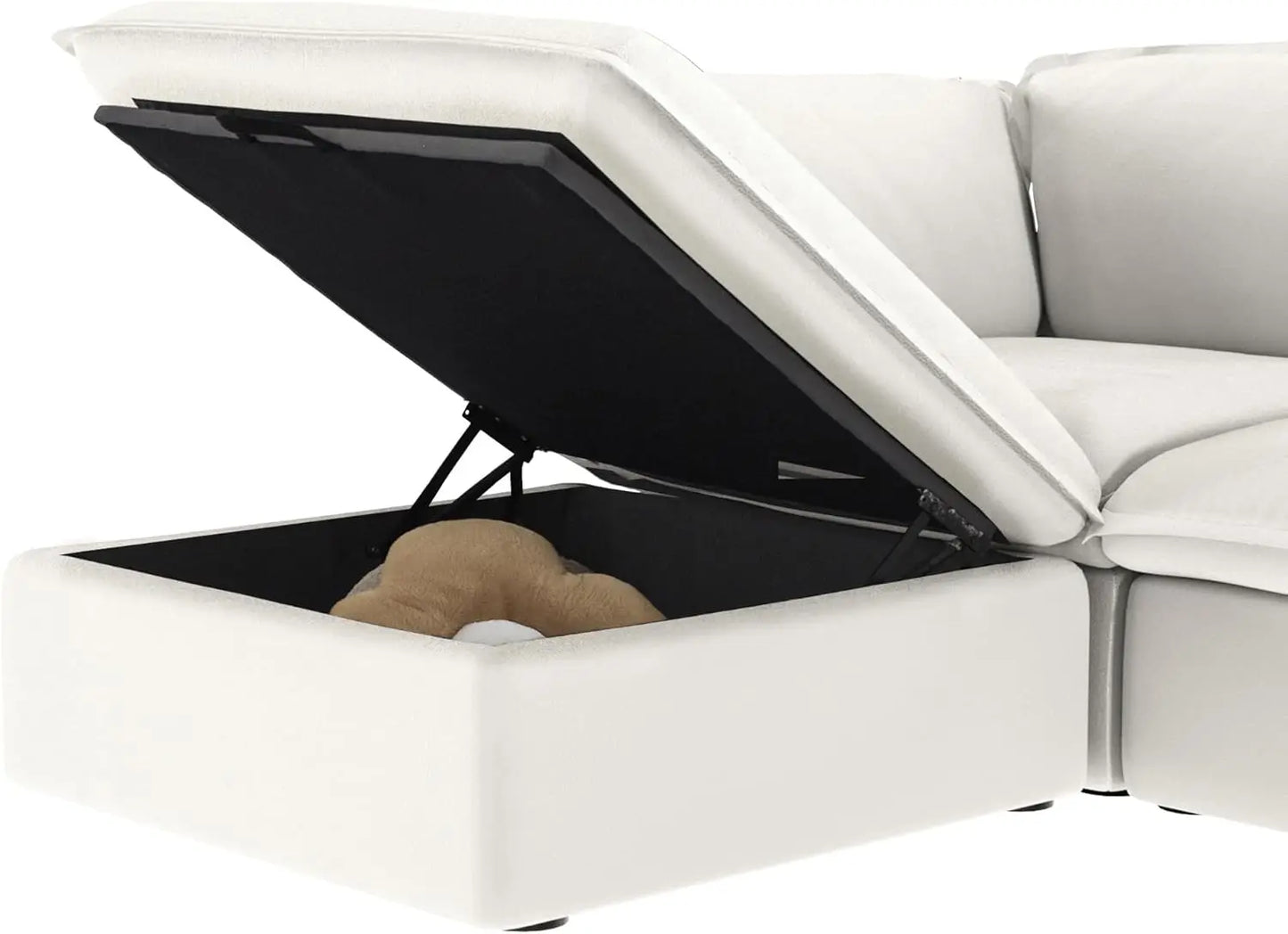 Ottoman Module, Minimalist Comfy Breathable Ottoman Footstool