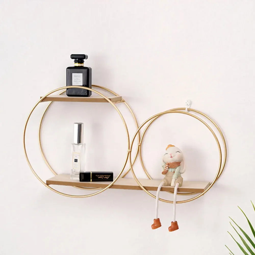 Rack Decoration Wall Circular Hanging Shelves Candle Holder