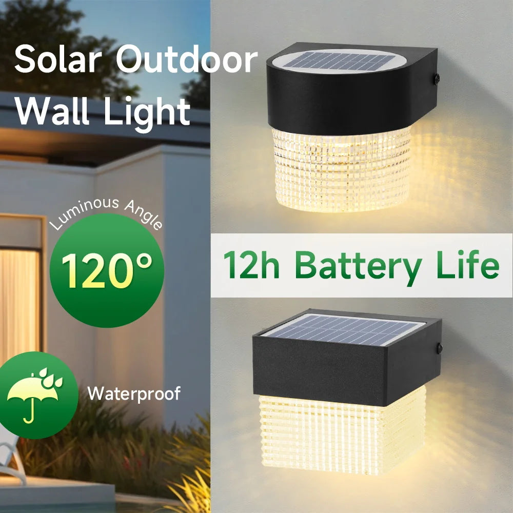 Solar Wall Lamp Outdoor Lighting Lights LED