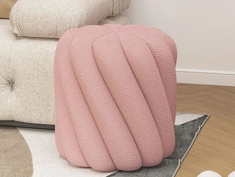 Lamb Wool Makeup Stool Chair Circular Specific Stool