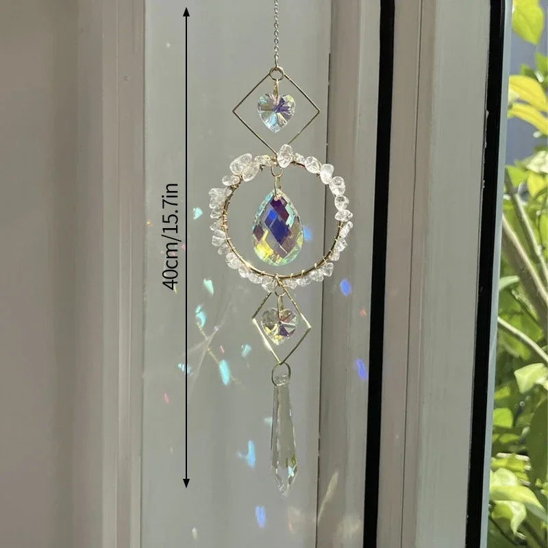 40cm Crystal Wind Chimes Prism Sun Catcher