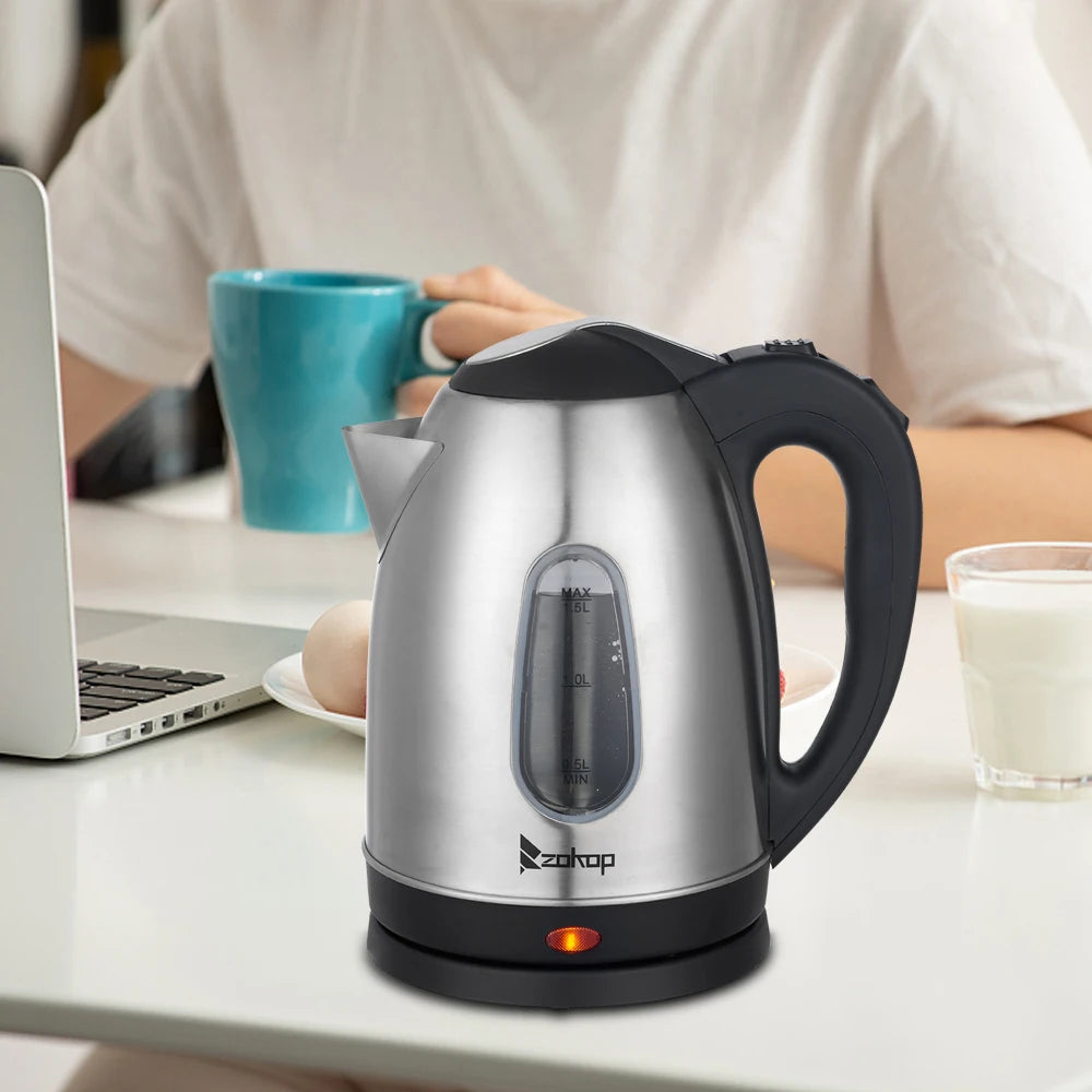 1.5L stainless steel electric kettle Silver gray