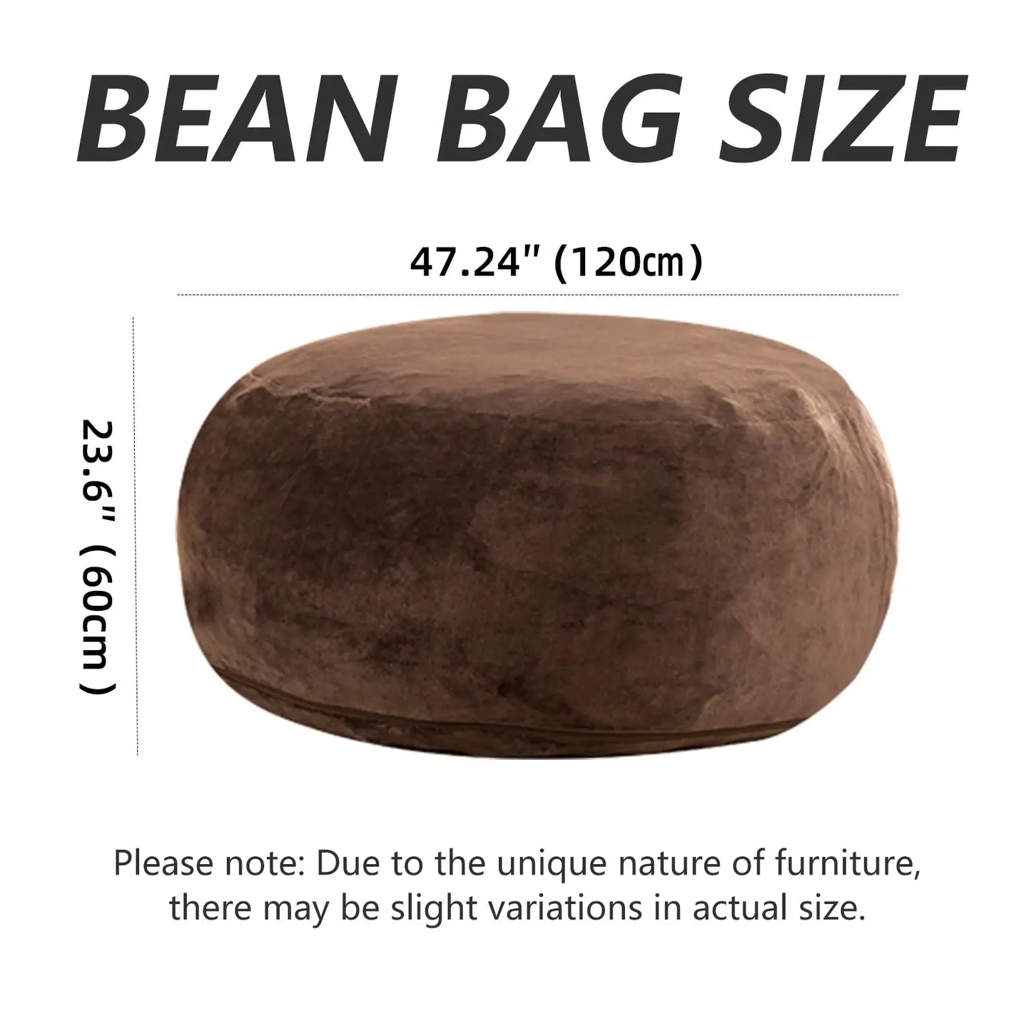 100CM×100CM×60CM, adult beanbag chair  memory foam chair, washable cover