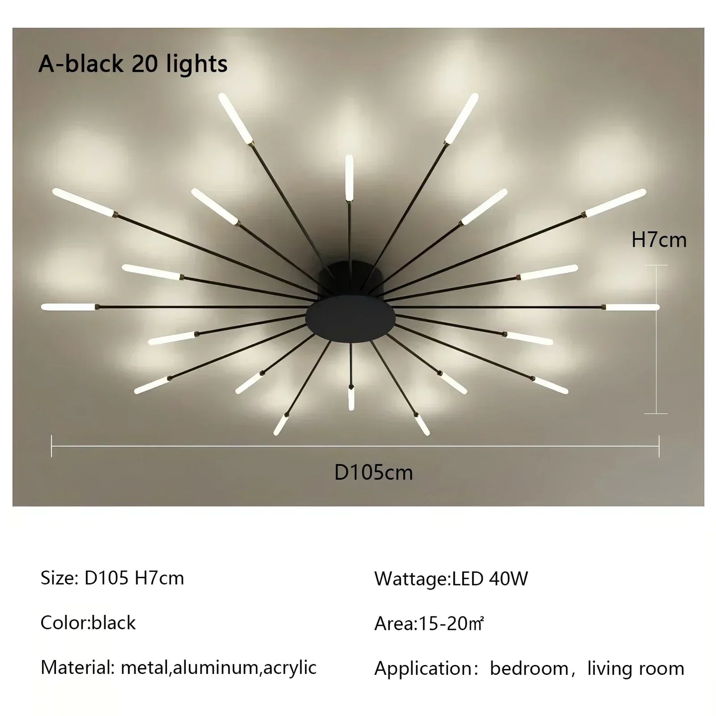 Modern Firework Led Chandeliers Lighting