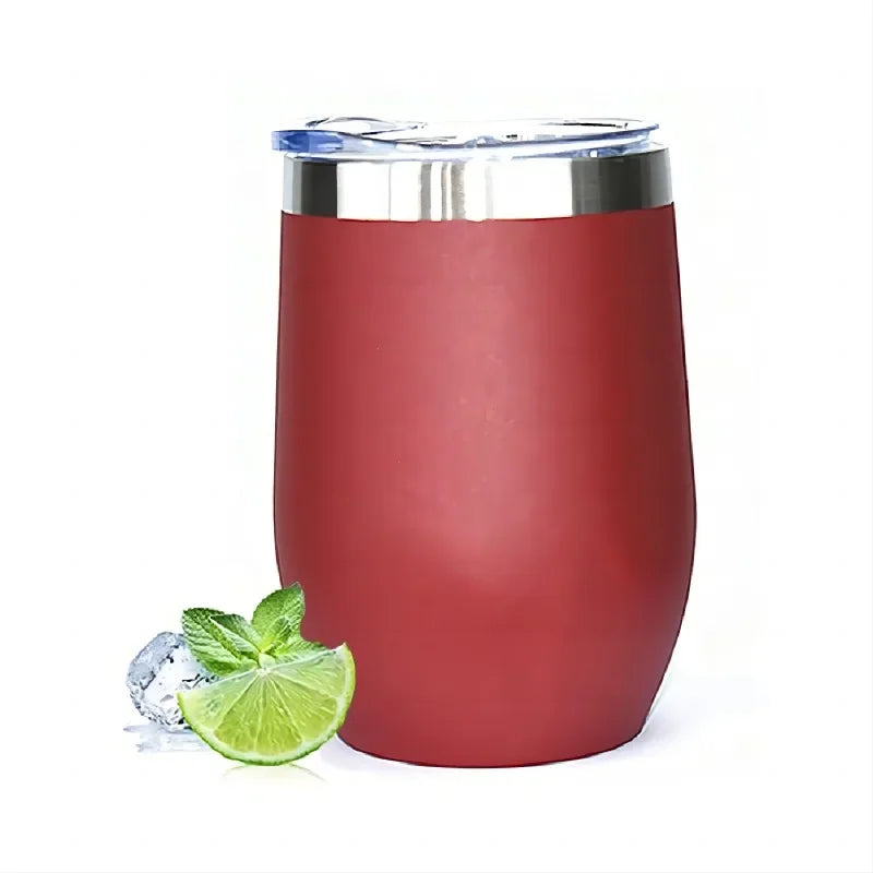 12oz Wine Tumbler with lid, Stainless Steel Travel Mugs