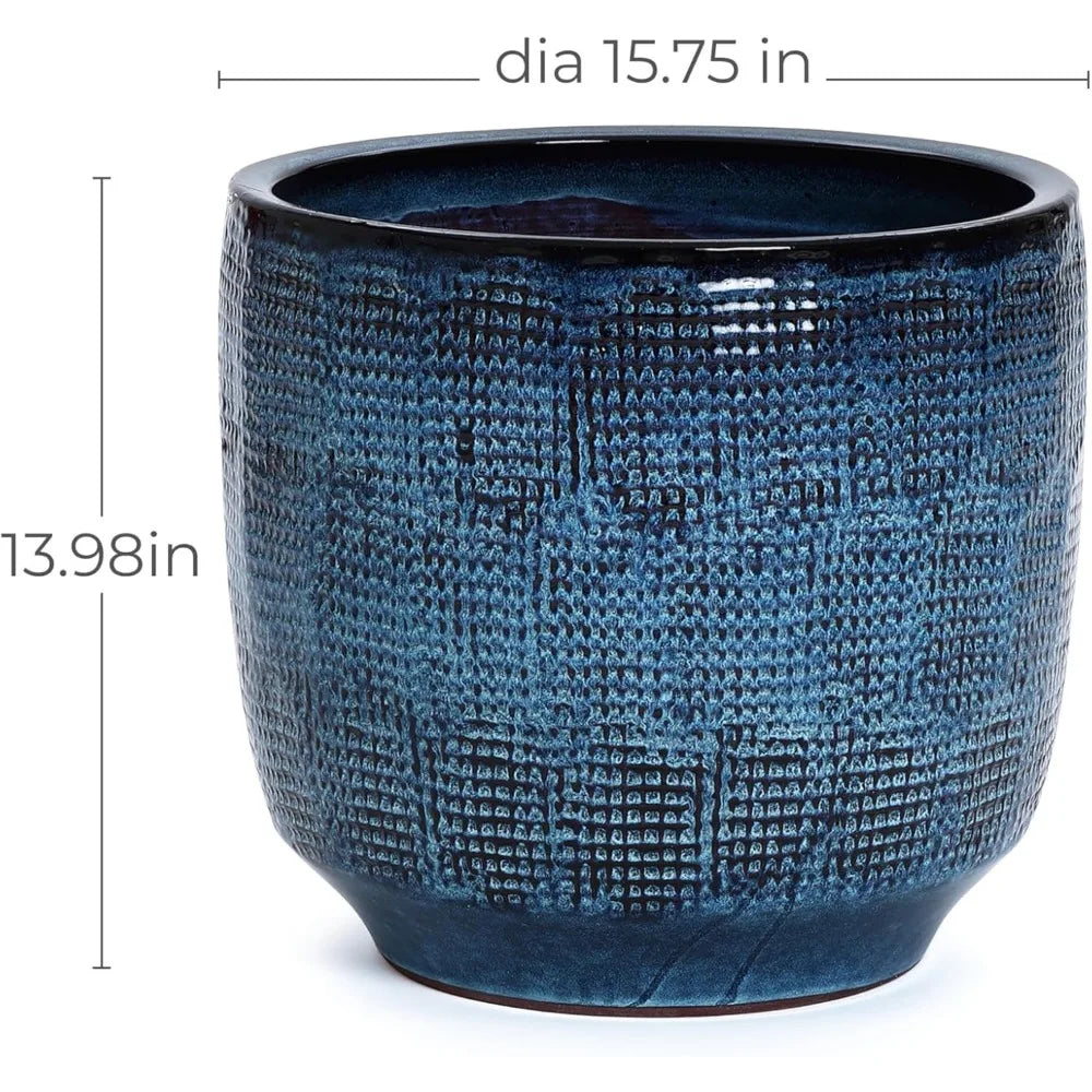 Ceramic Planters, Large Outdoor Indoor Pots, Drainage Hole