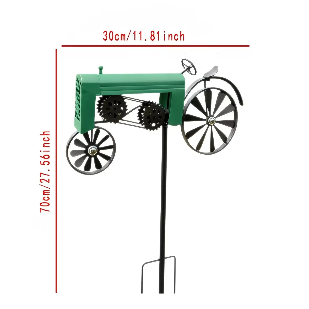 Tractor Windmill with Stake, Windmill, Metal Tractor Wind Spinner