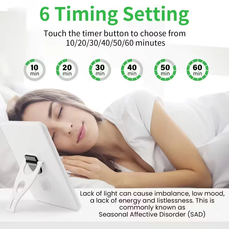 LED Daylight Lamp 10000 Lux UV-Free SAD Lamp,