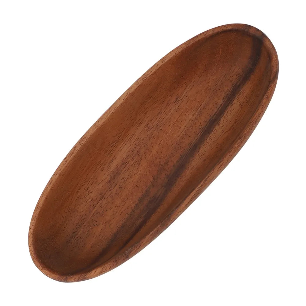 Elegant Wooden Bowl Boat Shaped Handcrafted Serving Bowl