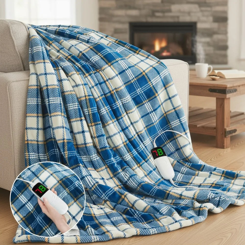 Electric Heated Throw Blanket 50x60, 10 Heat Levels