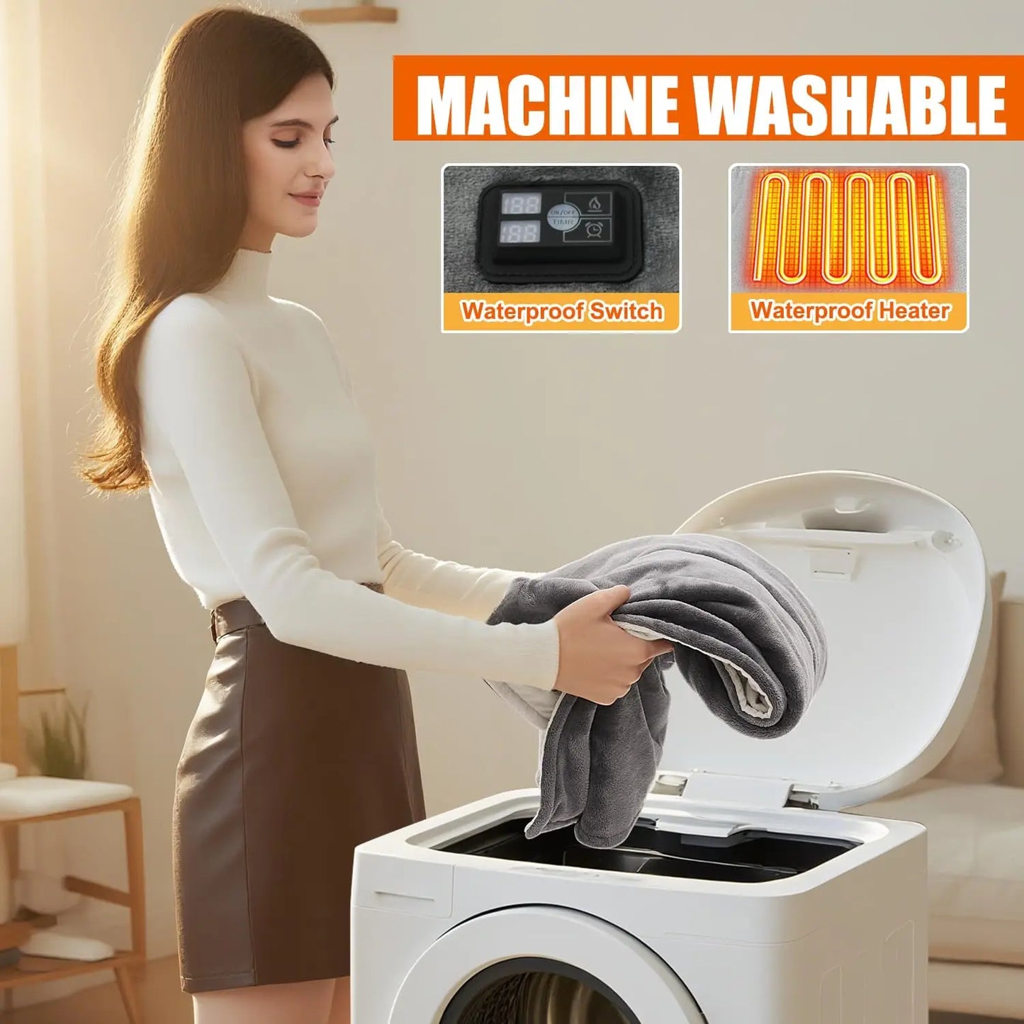 Portable Heated Blanket with 20000mAh Battery