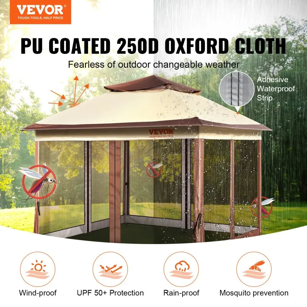 Portable Patio Gazebo Waterproof Collapsible Canopy Party Tent