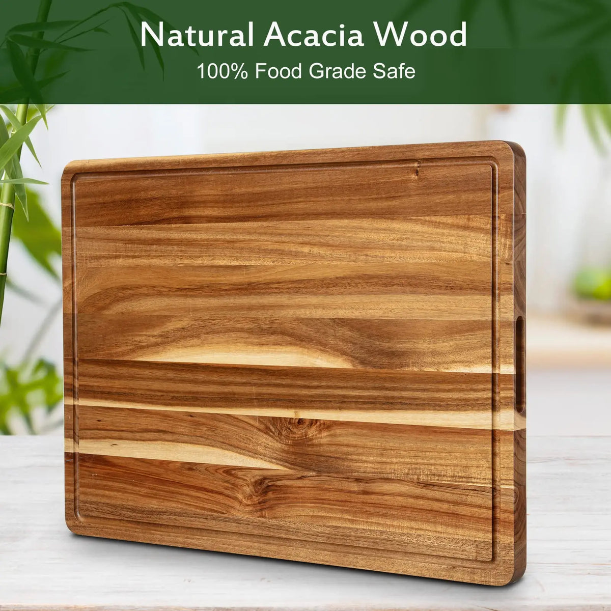 Acacia Wood Cutting Board 24x18 inch, Extra Large Charcuterie
