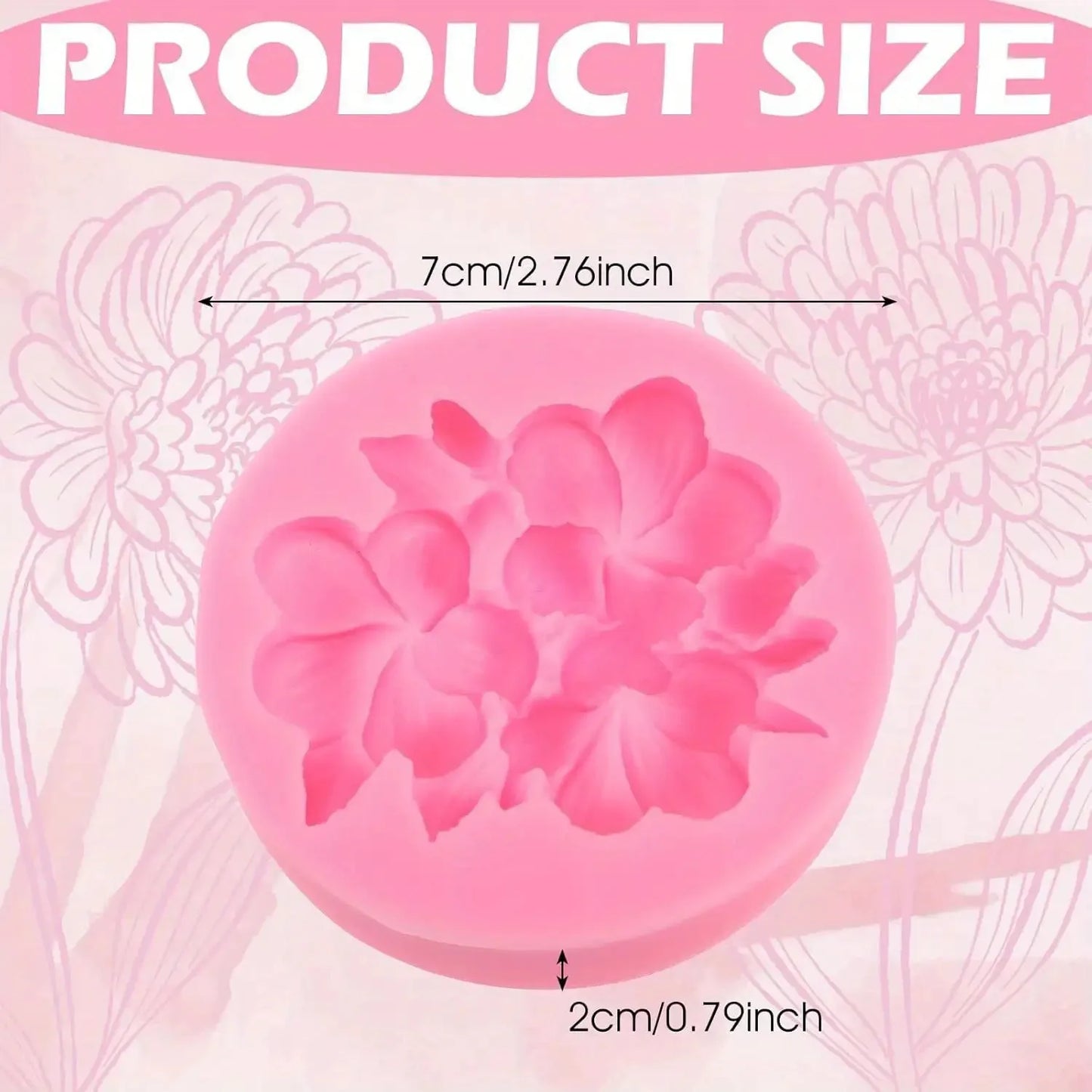 1 Piece 3D Elegant Rose Silicone Mold - Reusable Flexible Mold for Candles, Resin Art, Handmade Soap and Clay Making
