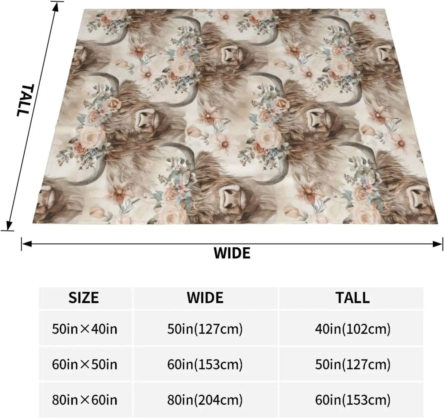 Floral Blanket Gifts  Plush Fleece Throw Blankets, Cozy Soft Warm