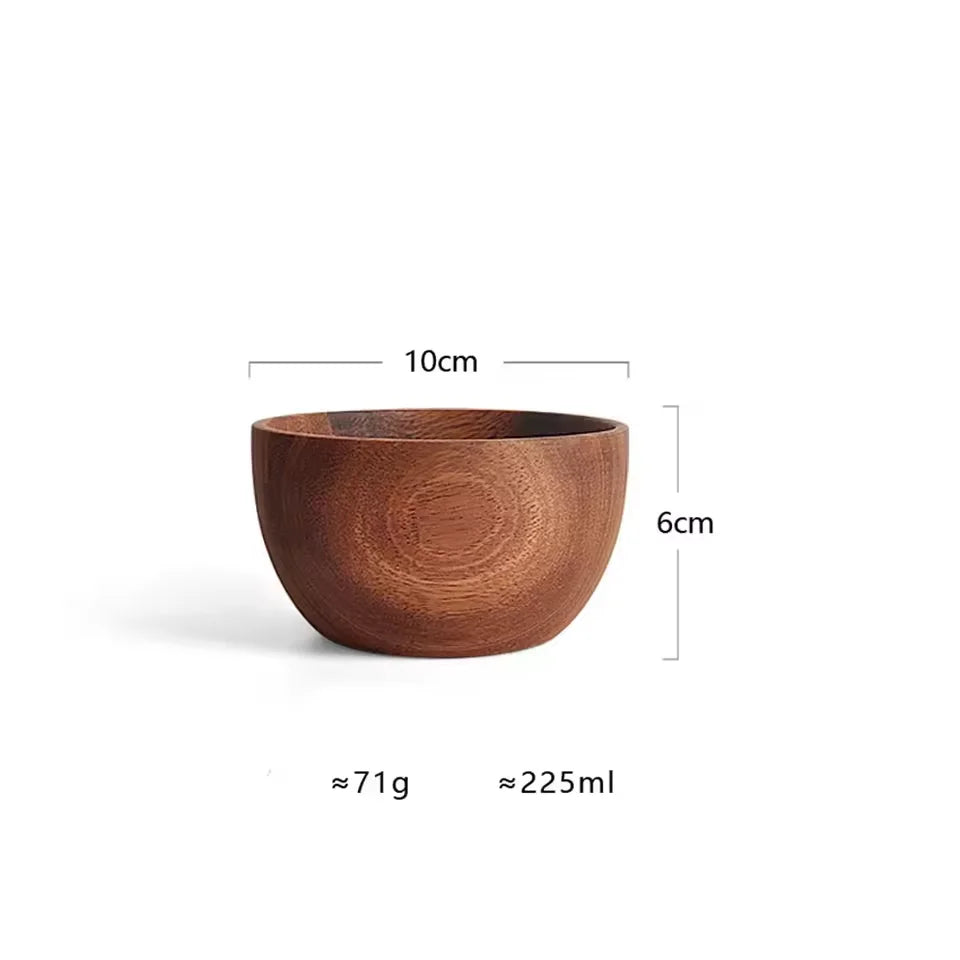 Salad Bowl Home Decor Bowl Solid Acacia Wood Basin Large
