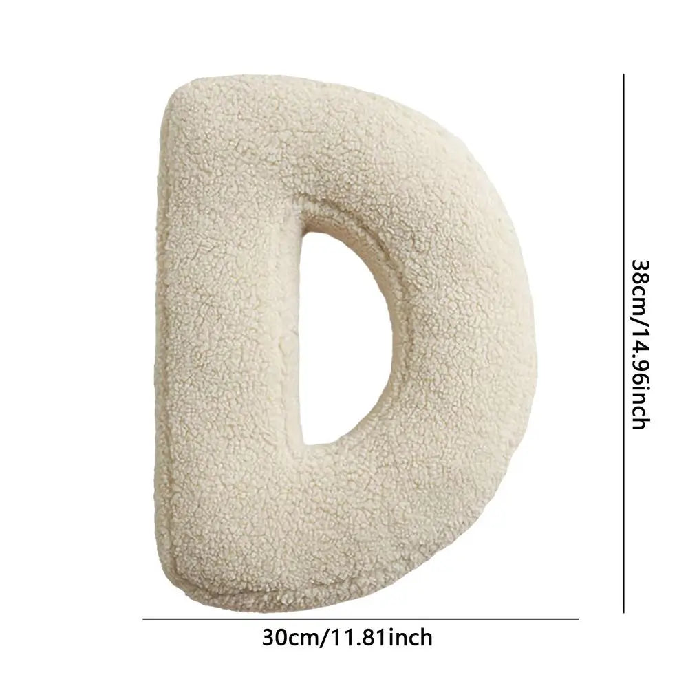 Soft Initial Throw Cushion Plush English Alphabet Pillow A to Z