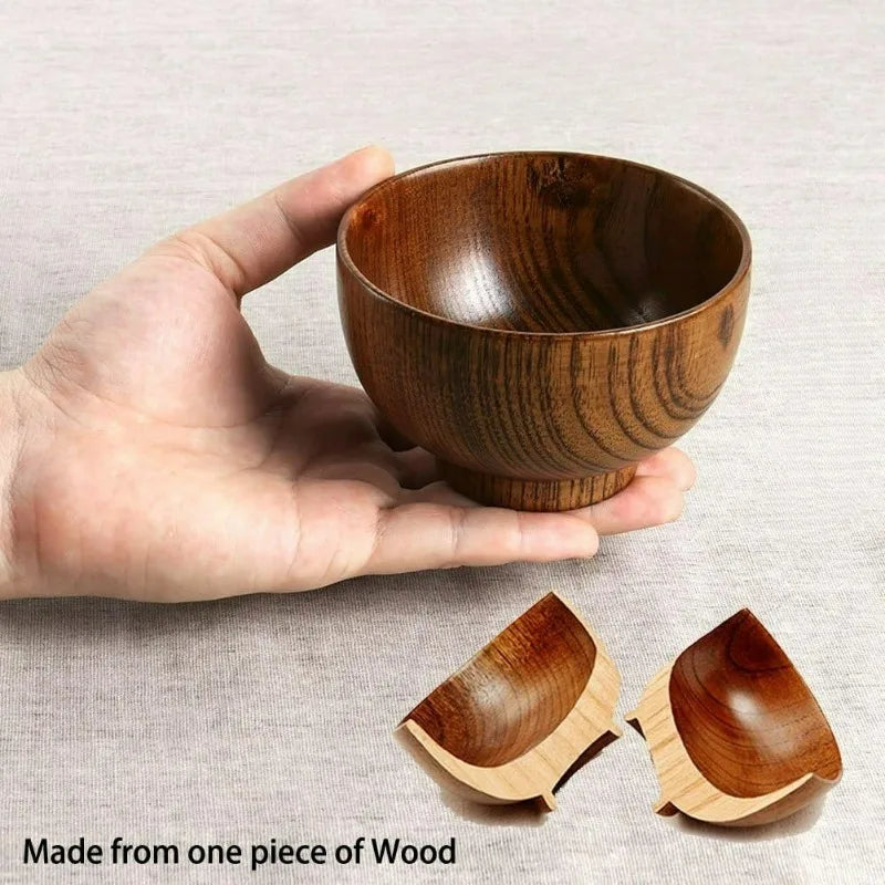 Multisize Solid Wood Salad Bowls