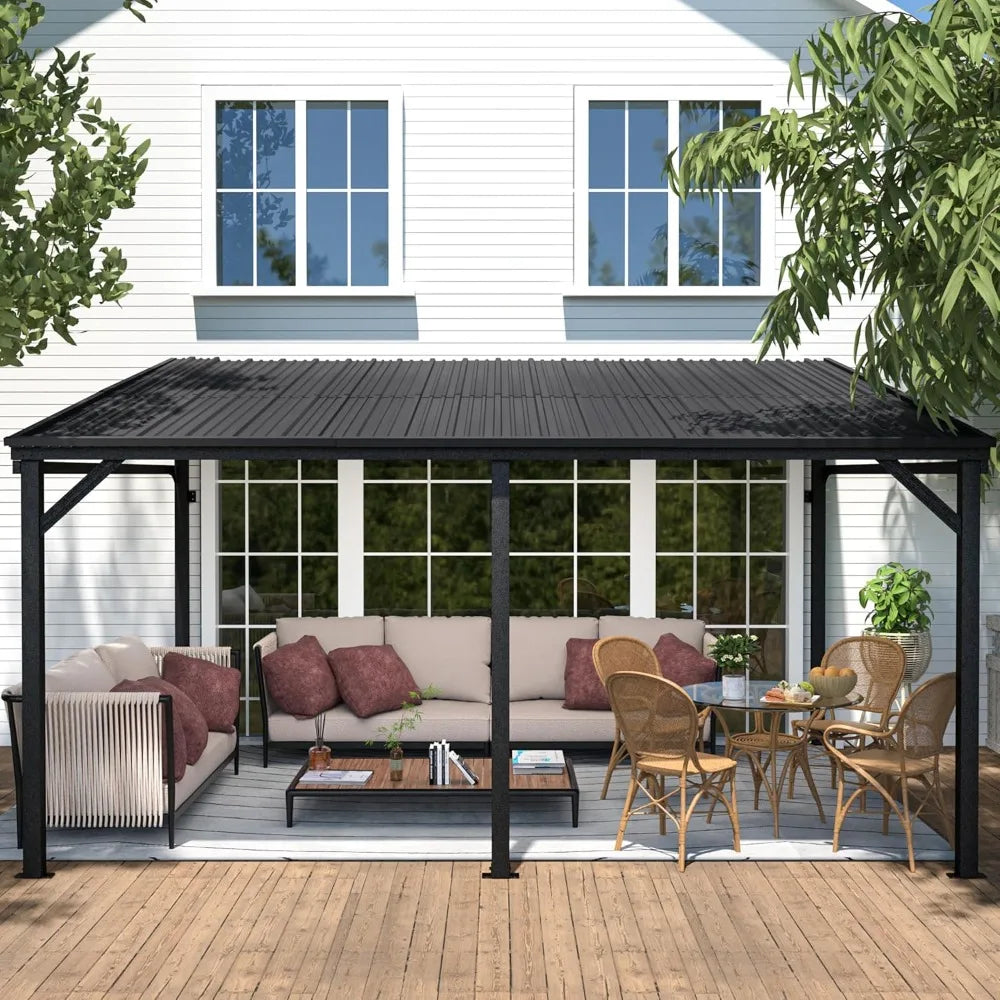 10'x 14' Gazebo, with Metal Frame,  Heavy Duty Awnings