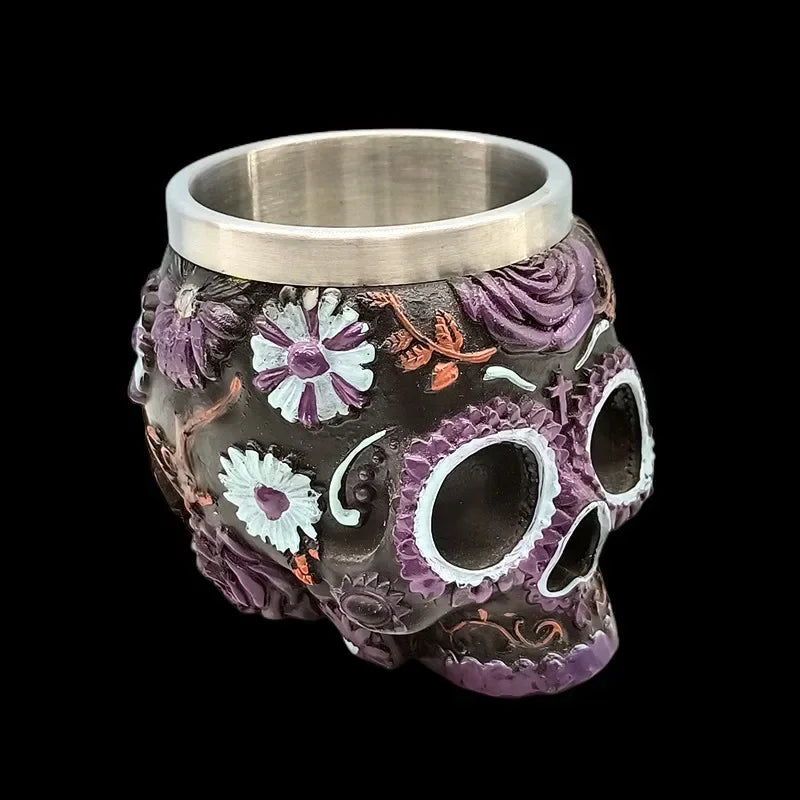 Skull Goblet Resin Steel Cup Creative Beer Mug 3D Wine Glass Mugs