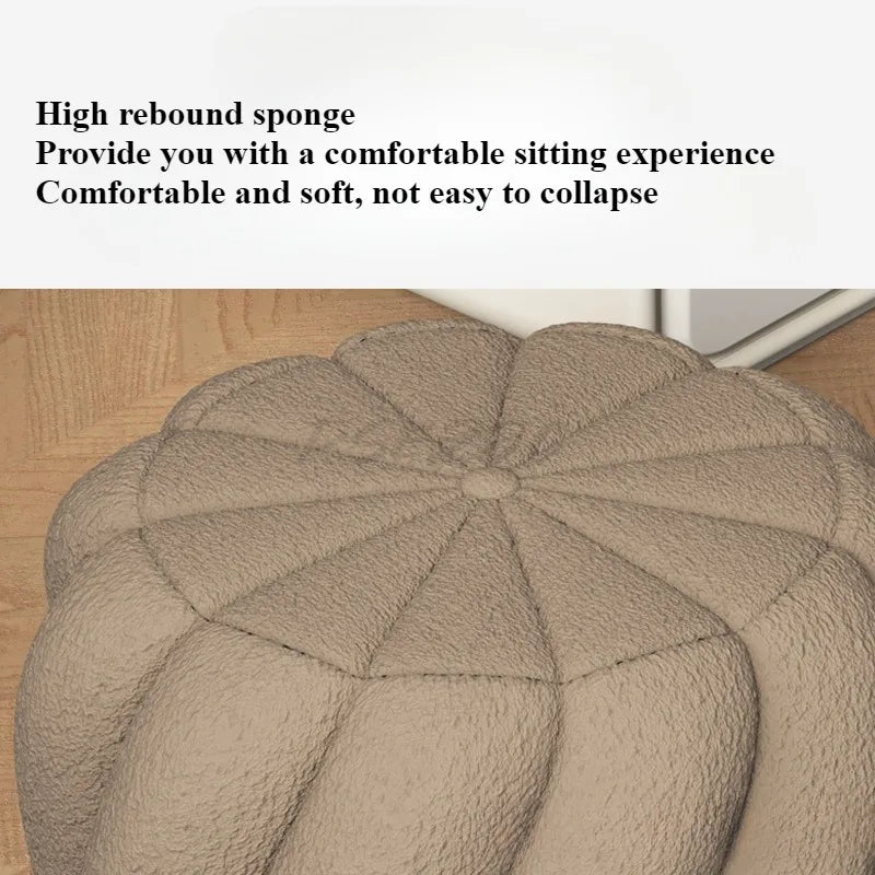 Lamb Wool Makeup Stool Chair Circular Specific Stool