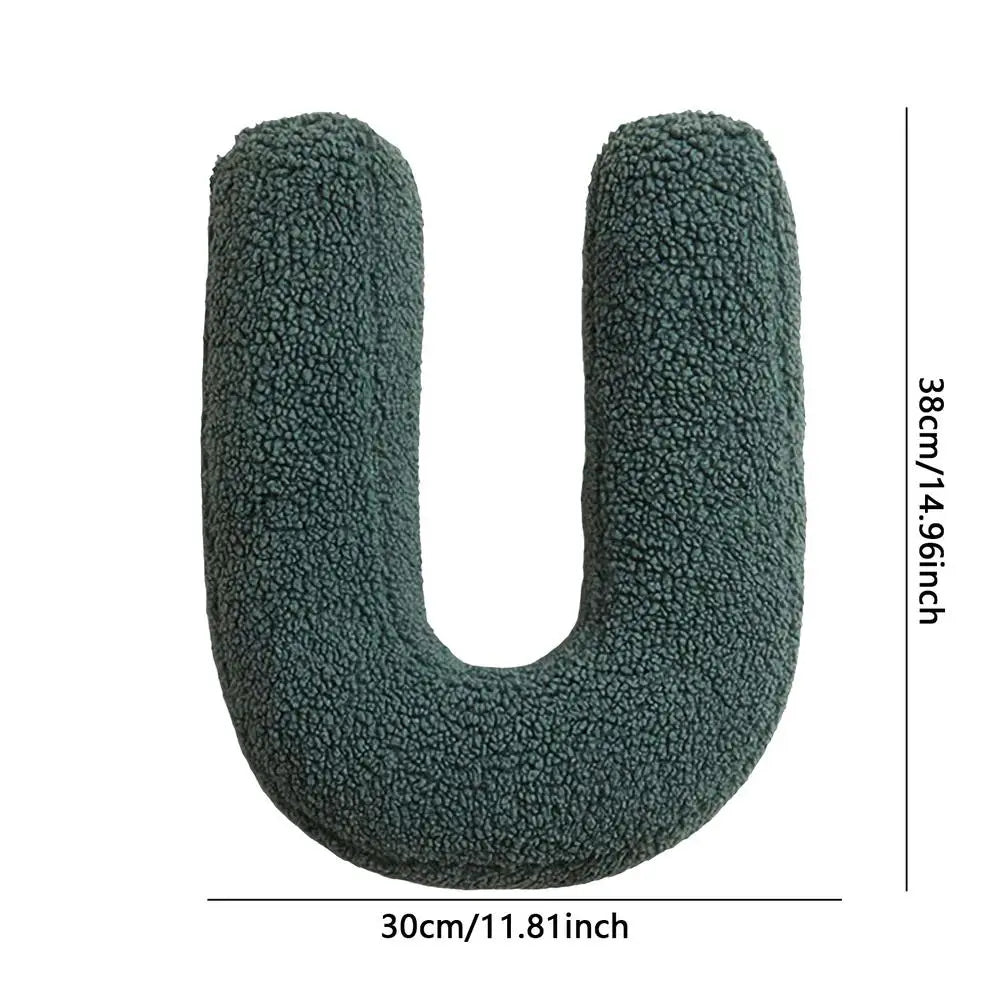 Soft Initial Throw Cushion Plush English Alphabet Pillow A to Z