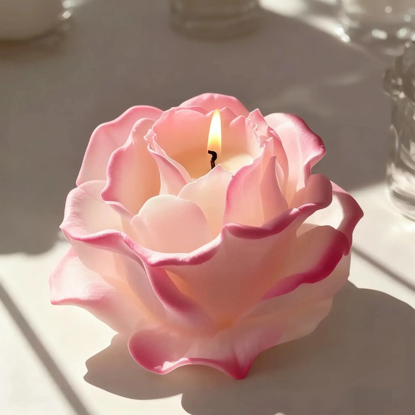 1 Piece 3D Elegant Rose Silicone Mold - Reusable Flexible Mold for Candles, Resin Art, Handmade Soap and Clay Making