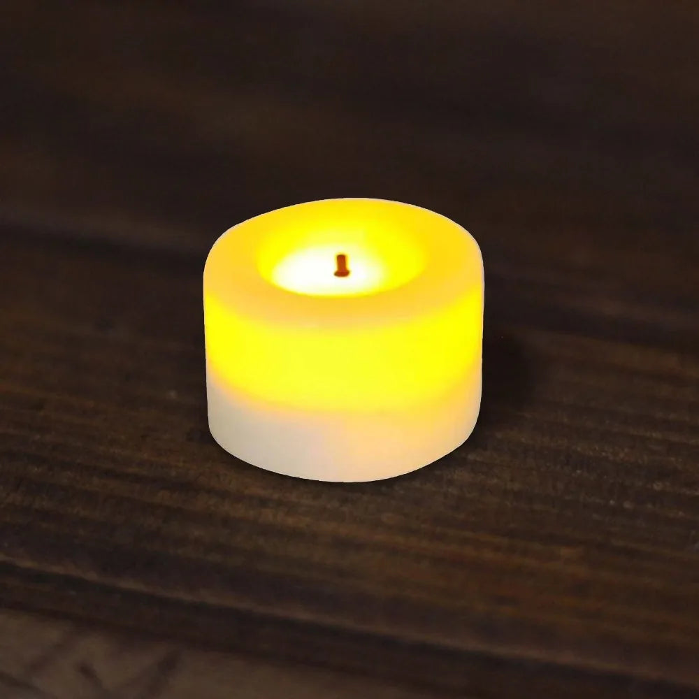 Unscented Flameless Battery Operated LED Tealight Candles Set of 6