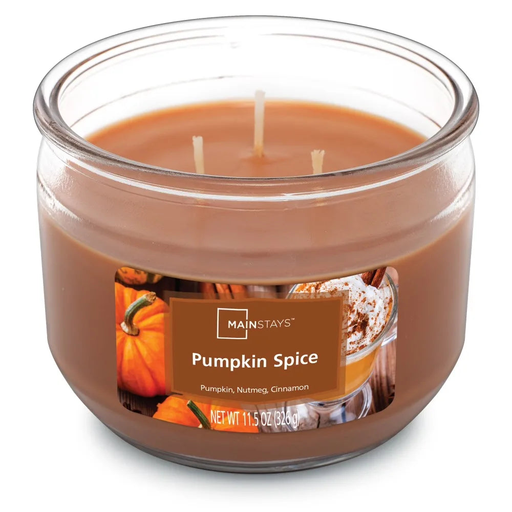 Pumpkin Spice Scented Three Wick Large Candle