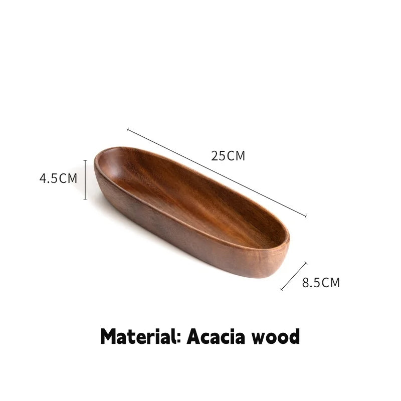 Walnut Wood Boat Shaped Bowl