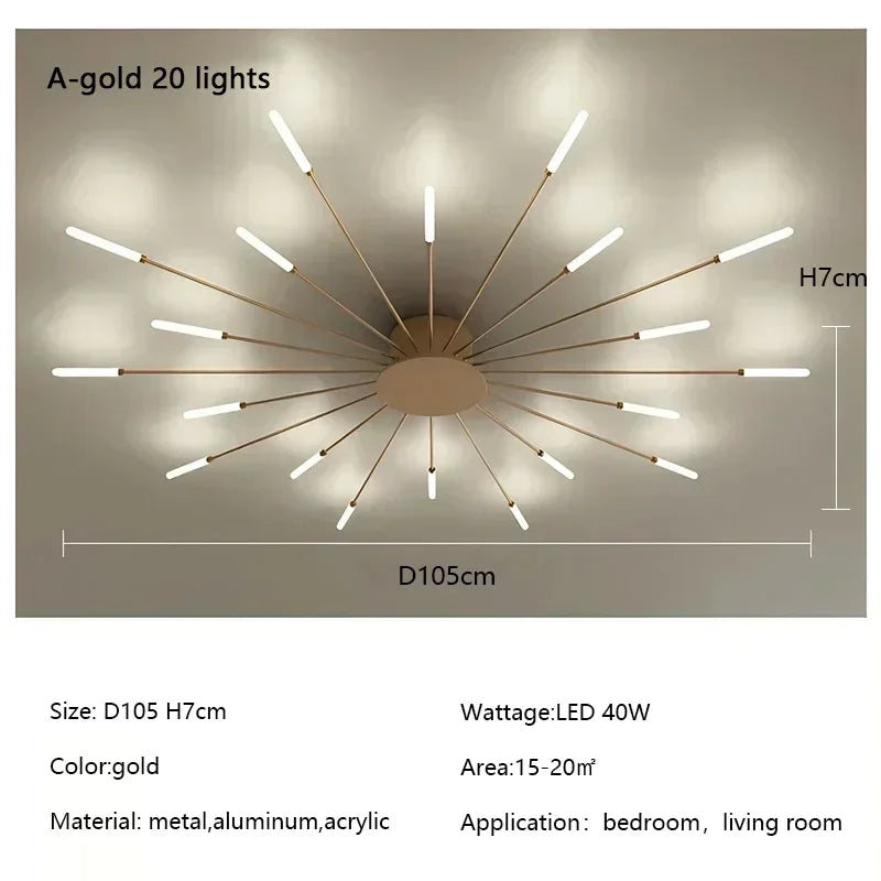 Modern Firework Led Chandeliers Lighting