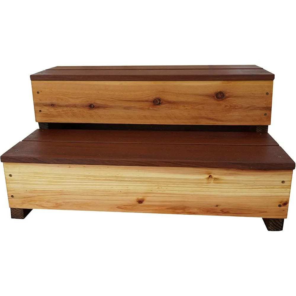 Outdoor Hot Tub Step (Made in The USA) (Mahogany)