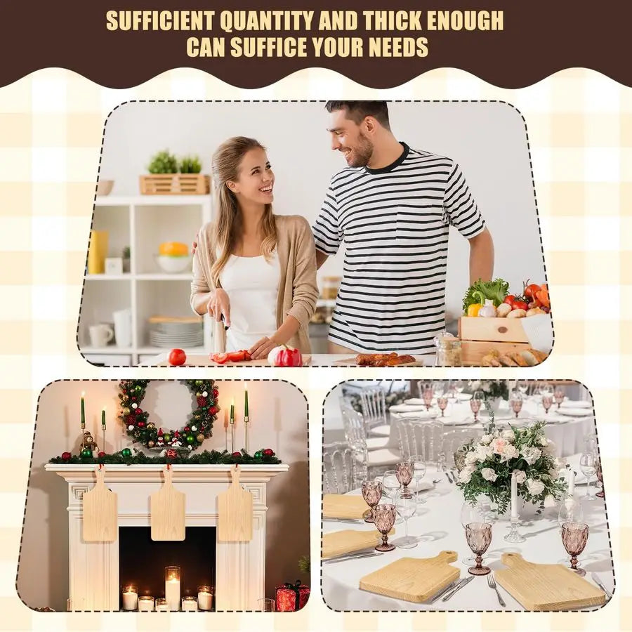 6 Pcs Thicken Cutting Board - Chopping Serving Charcuterie