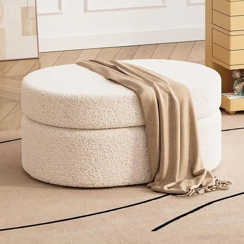 Small Stool Storage Box Hidden Storage Vanity Bench