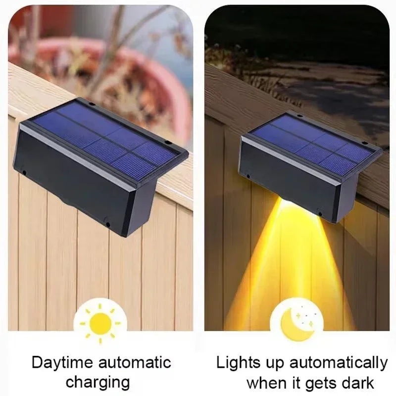 1/2/4PCS Waterproof Solar Step Lights Outdoor