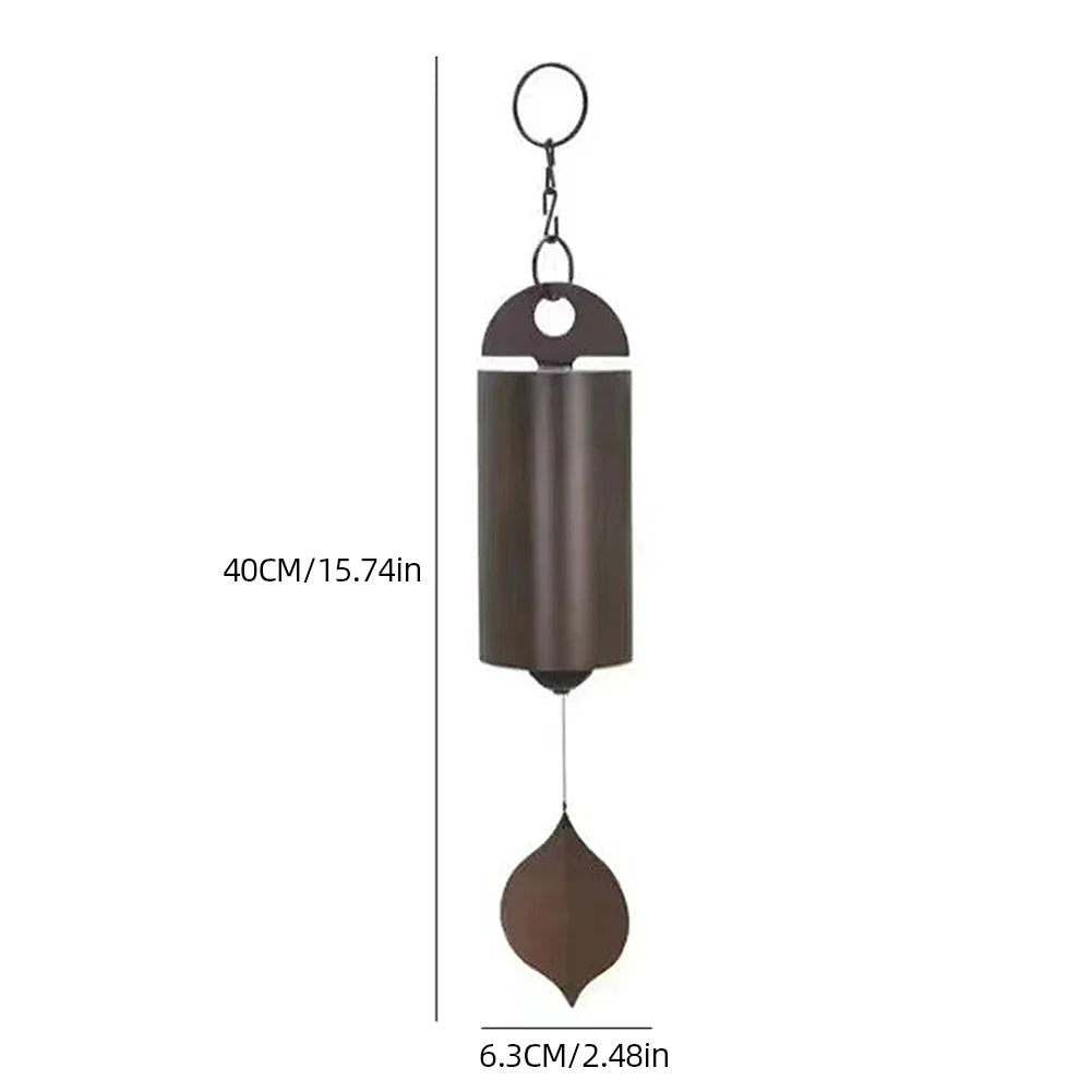 Copper Windchimes Retro Style Serenity Bell Wind Chimes Deep Resonance Deep Tone Cylinder for Patio Yard Porch Garden Decor