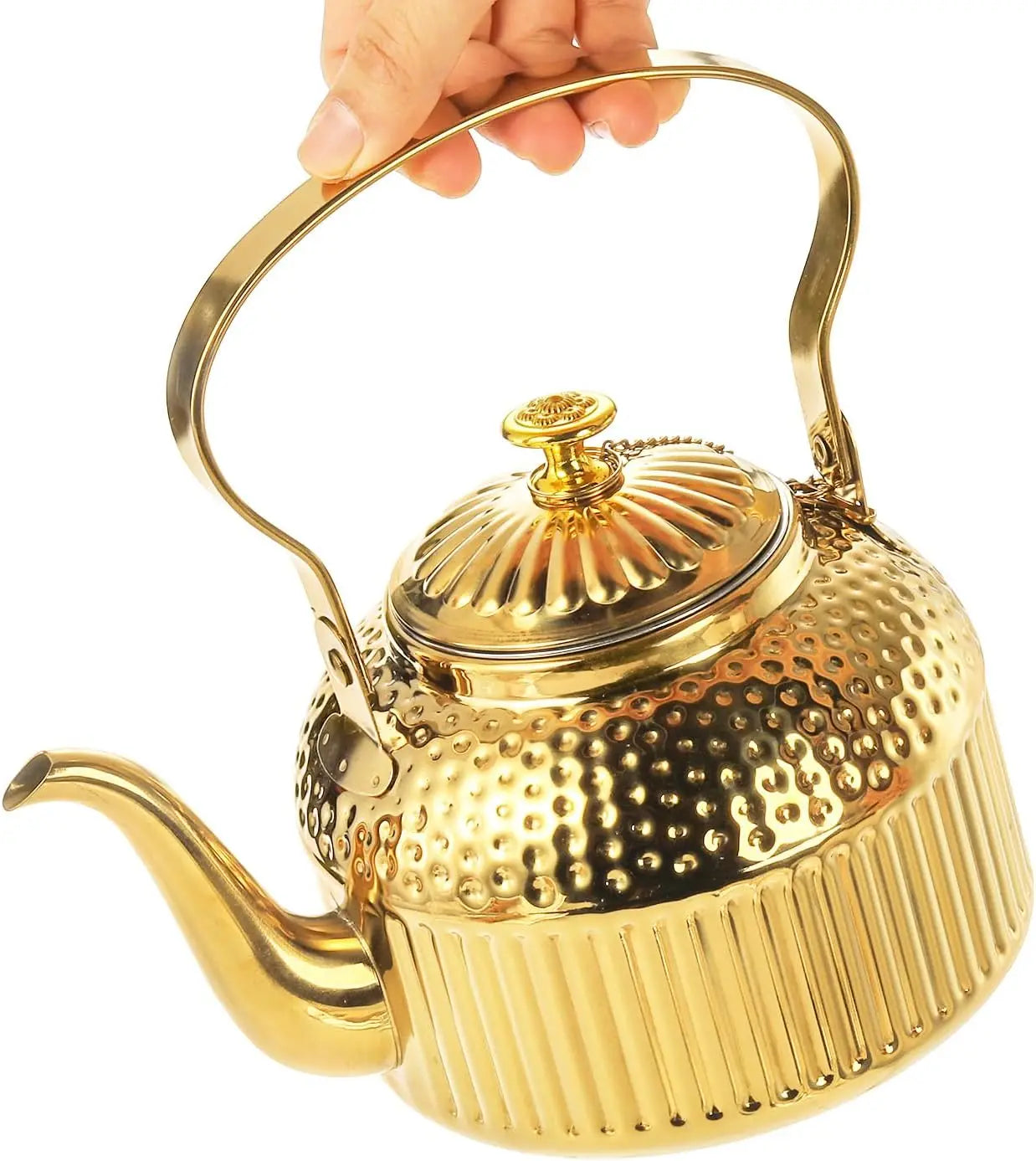 Vintage Stainless Steel Teapot with Infuser, 1.4L(47 FL OZ)