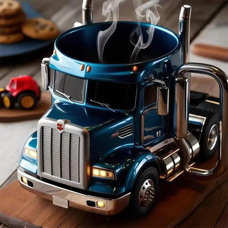 Creative Truck Coffee Mugs 11 Ounces Semi-trailer