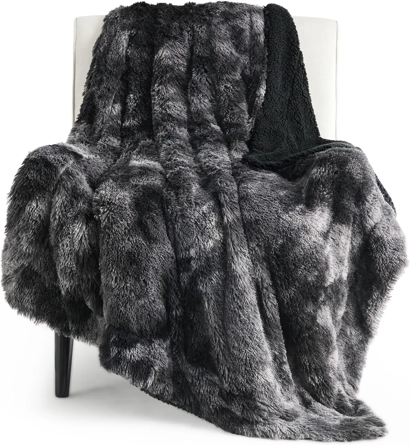 Bedsure Soft Fuzzy Faux Fur Throw Blanket, 640 GSM