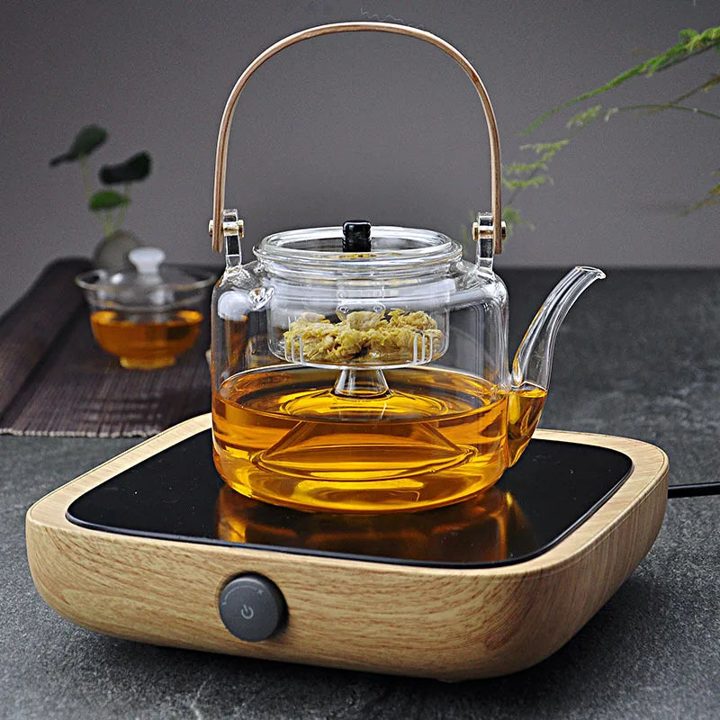 Kettle Electric Pottery Stove Heating Filter Glass Steaming Teapot
