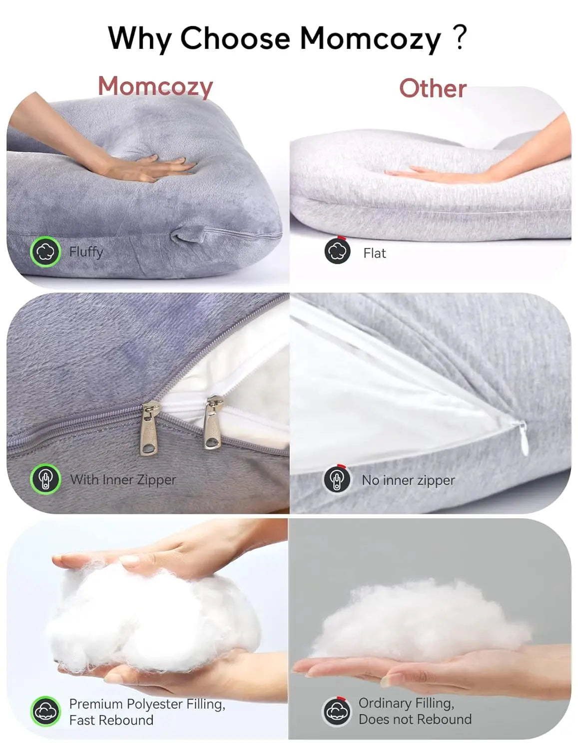 Pregnancy Pillows for Sleeping, U Shaped Full Body