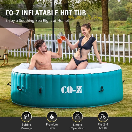 6ft Inflatable Hot Tub 2-4 Adults