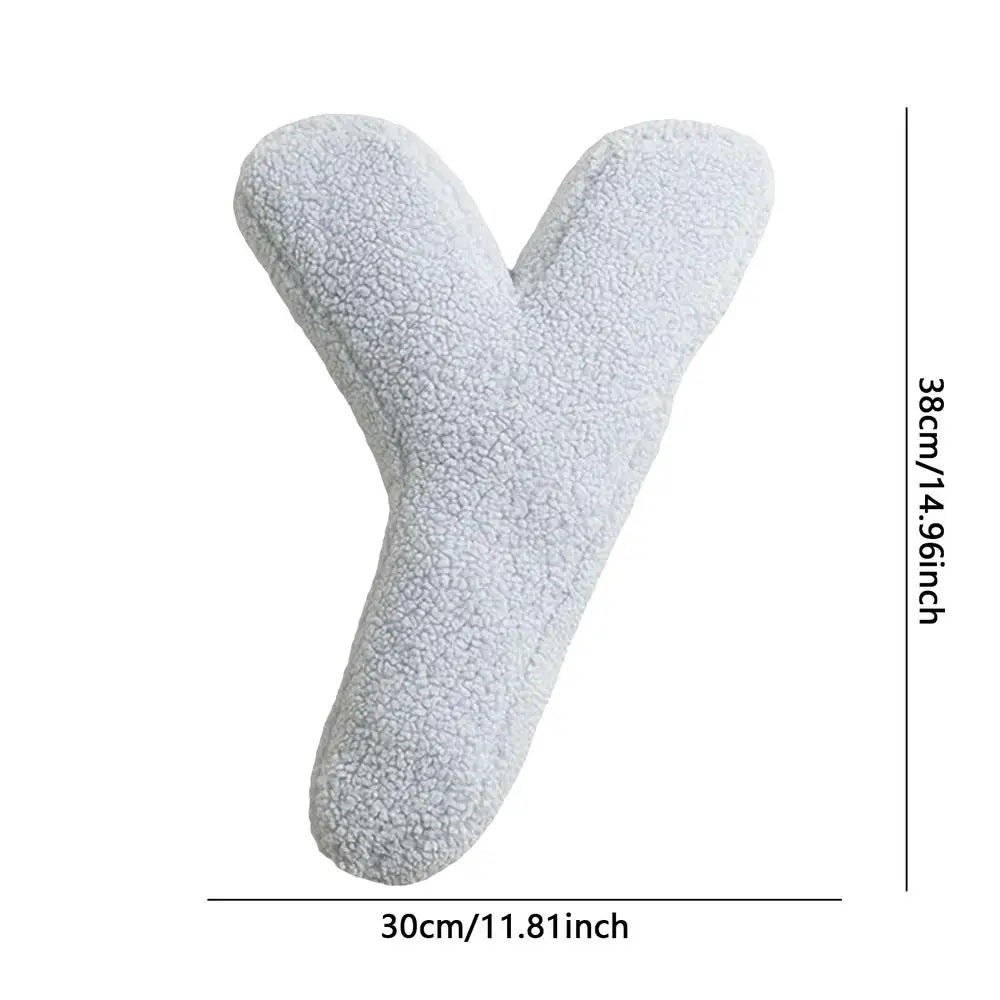 Soft Initial Throw Cushion Plush English Alphabet Pillow A to Z