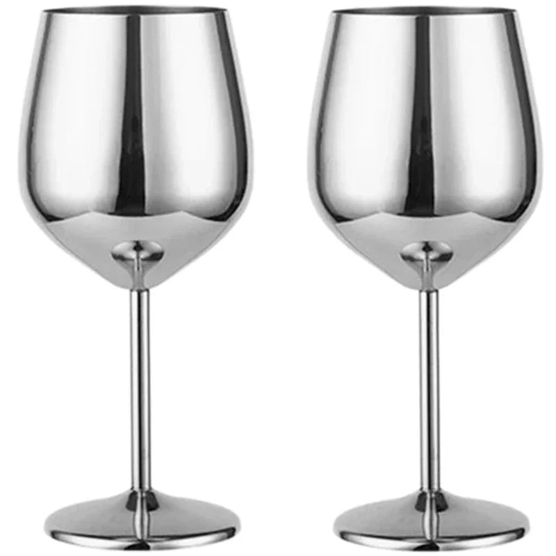 2Pcs New Stainless Steel Glass Cocktail