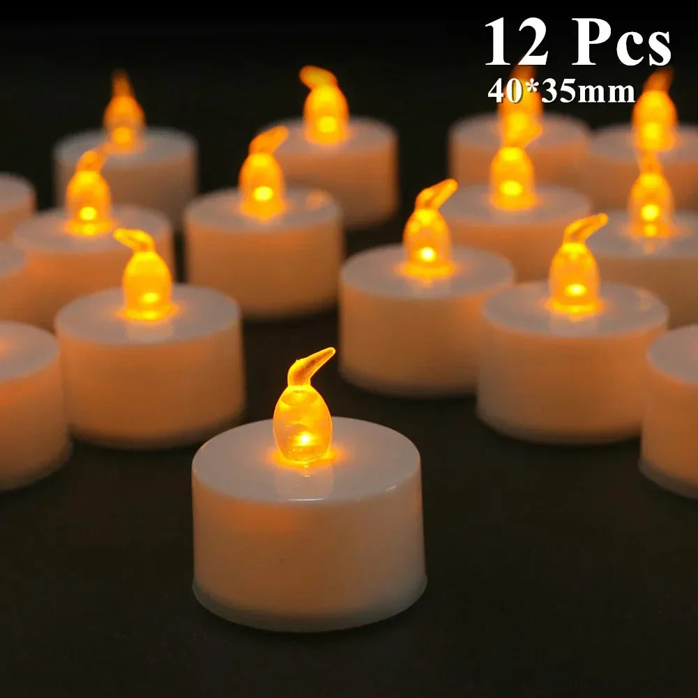 6/24Pcs Flameless LED Candles Tea Light - Battery Powered