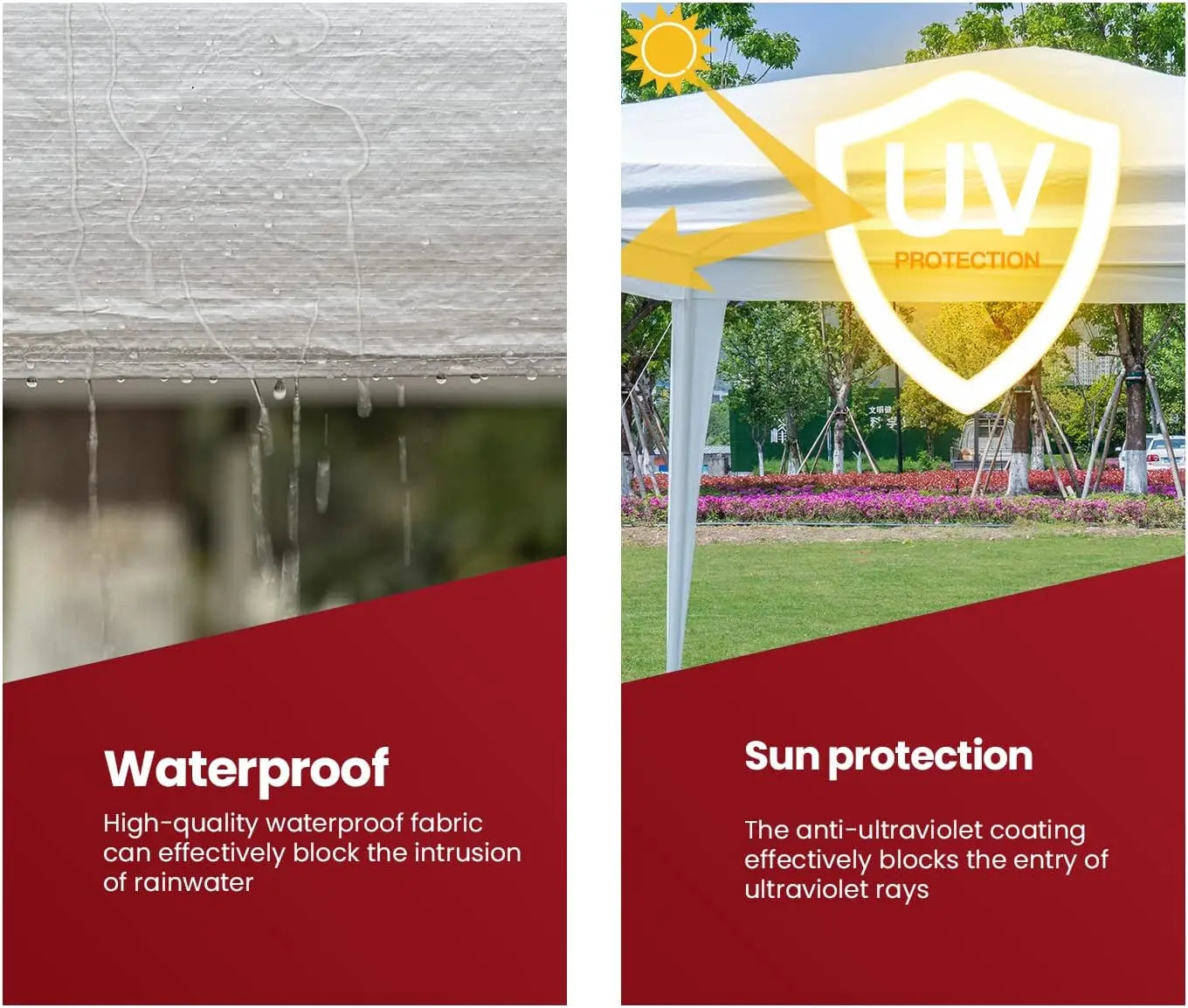 10x10 Gazebo Waterproof Outdoor Canopy Patio Tent