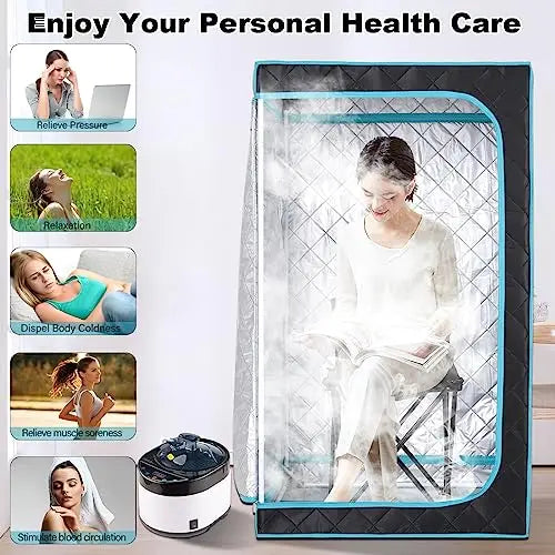 Portable Steam Sauna with 1500W 4L Steamer