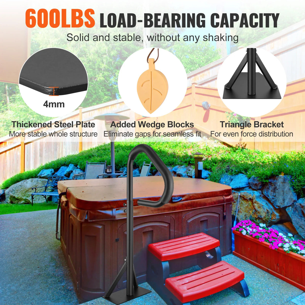 360Rotatable Hot Tub Handrail Spa Side Hand Rail