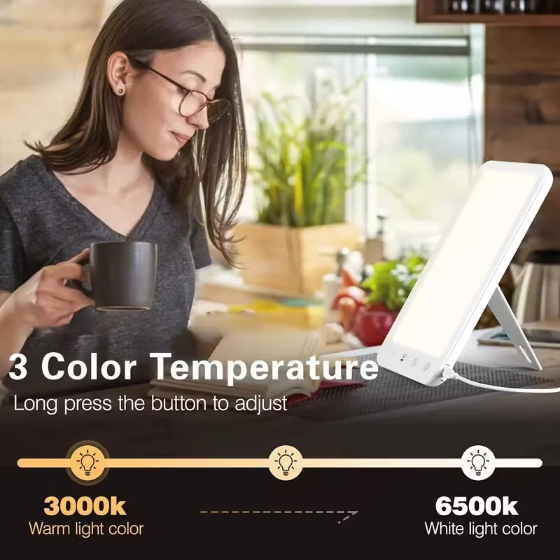 LED SAD Light,10000 Luxs Natural Sunlight Lamp, Dimmable