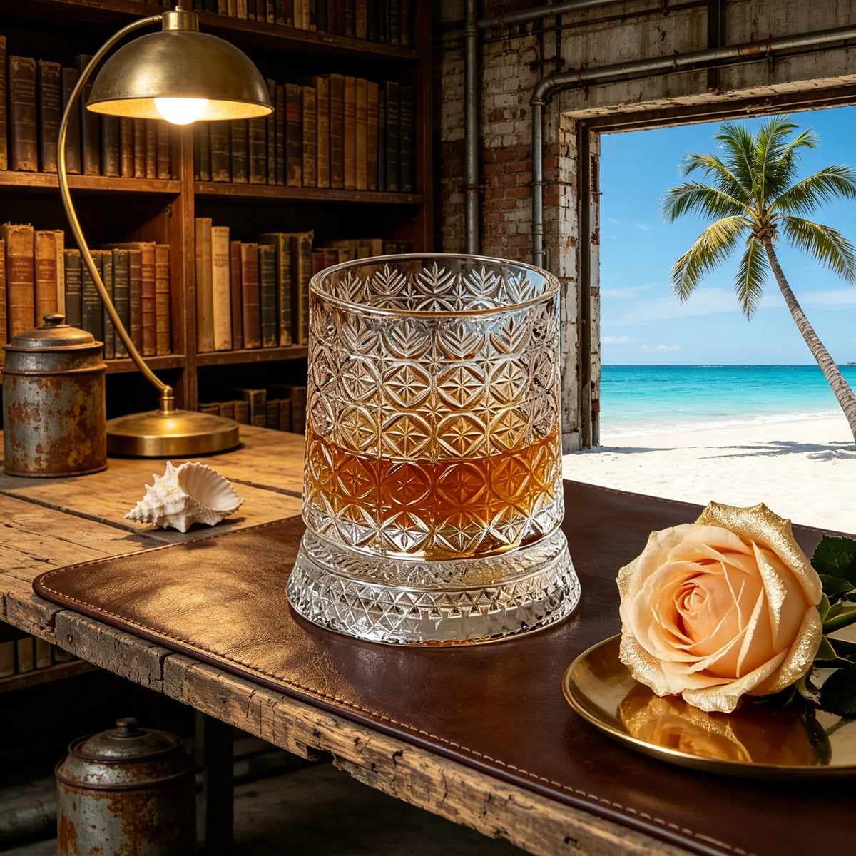 2PC Luxurious Rotating Crystal Whiskey Glasses – 360 °